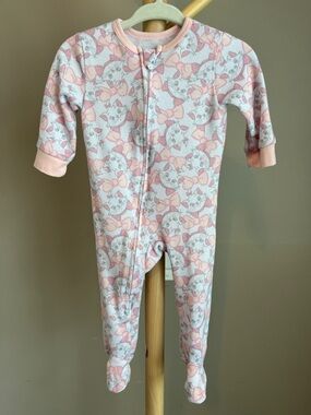 ⭐️⭐️PICK 5 / $20 Disney Pink Bow Cat Pattern Baby One-Piece Pajamas 3M
